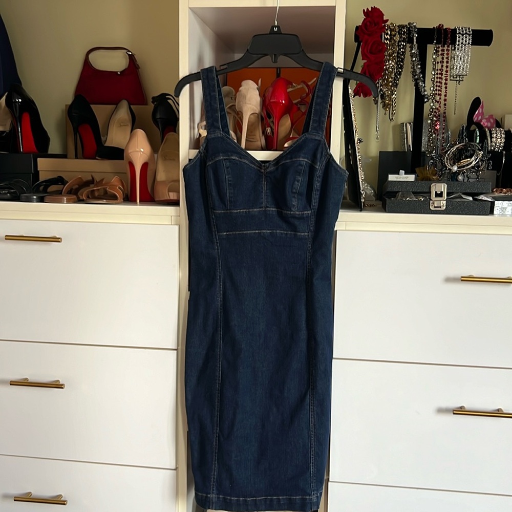 White House Black Market Denim Dress